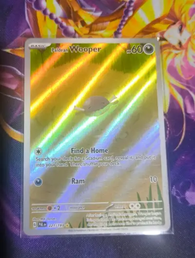 Carta Pokémon Paldean Wooper Holofoil - miniatura 1