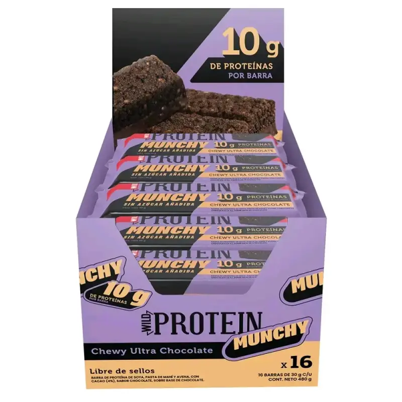 Barra de proteína Wild Protein Munchy ultra chocol - 2