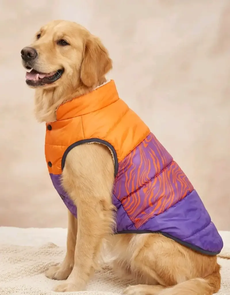 2 parkas de perrita rosada y naranja con chiporro - 2