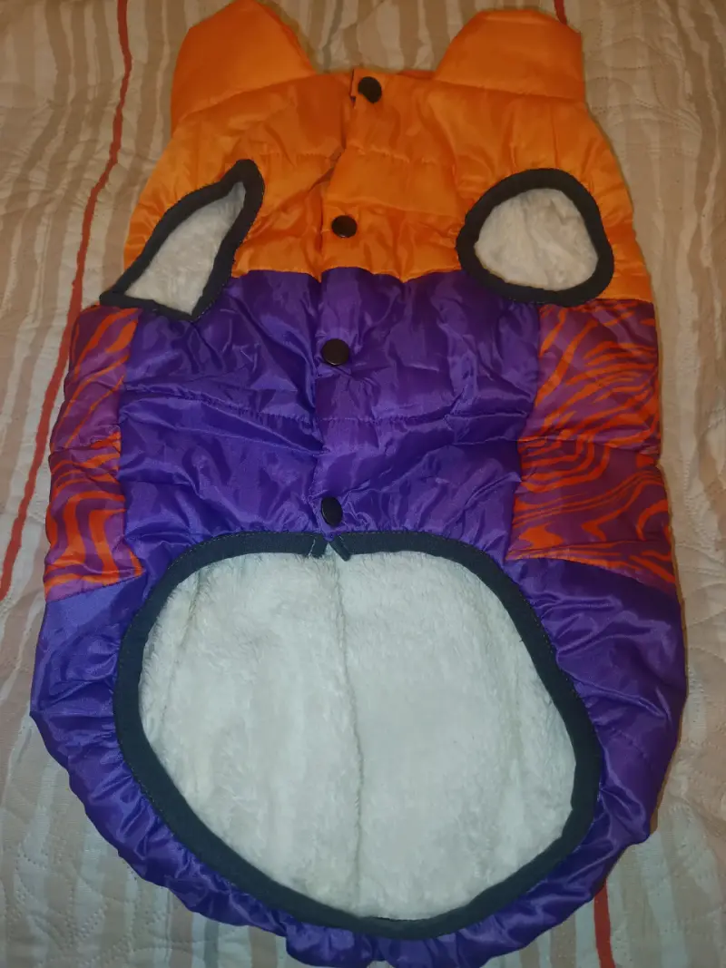 2 parkas de perrita rosada y naranja con chiporro - 5