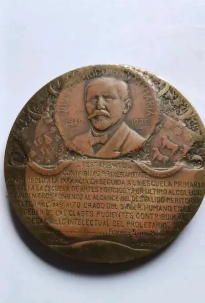 Medalla Conmemorativa Federico Santa María 1845-1925 - miniatura 1