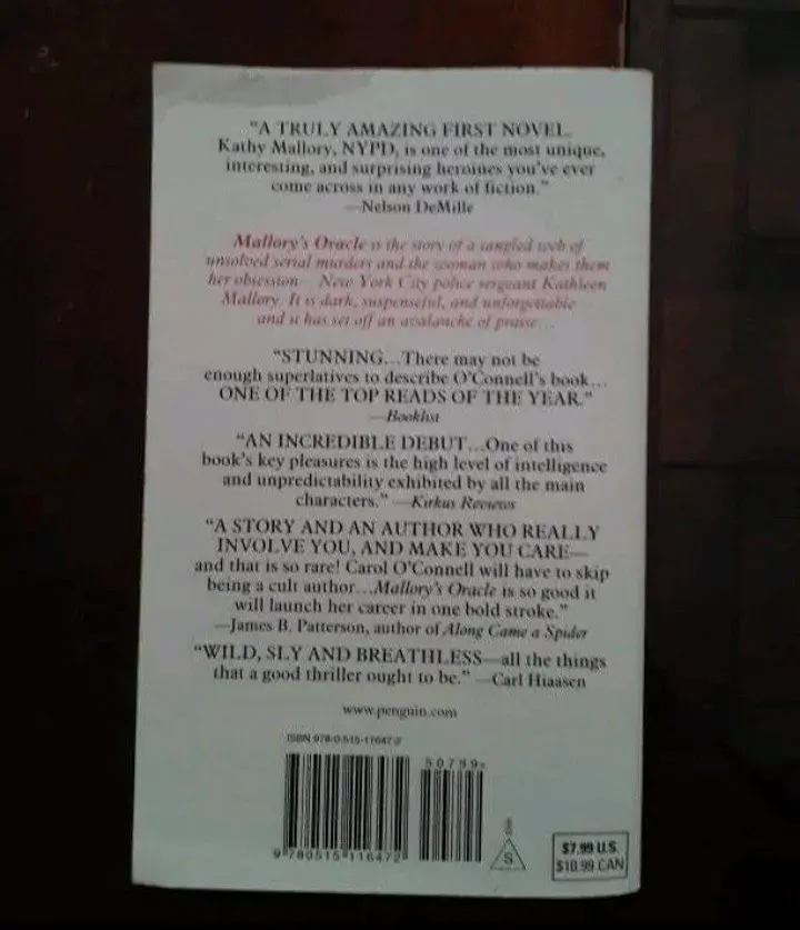 Libro 'Mallory's Oracle' de Carol O'Connell - 2