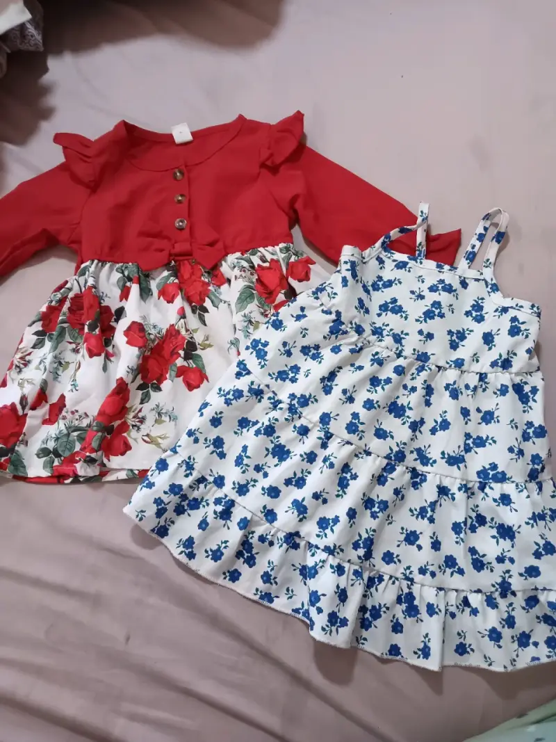 Conjunto de vestidos para niña con estampado floral