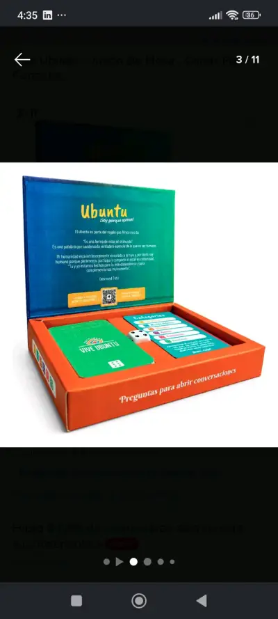 Juego de Mesa Ubuntu para Conectar Parejas - miniatura 1