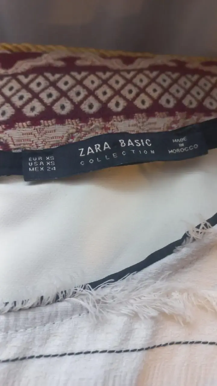 Blusa sin mangas Zara Basic blanca con textura - 3