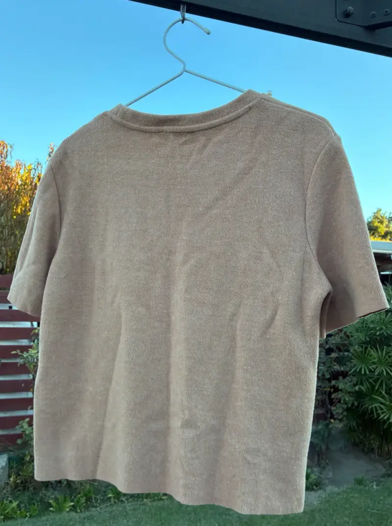 Polera Beige con Perlas Zara Trafaluc - 2
