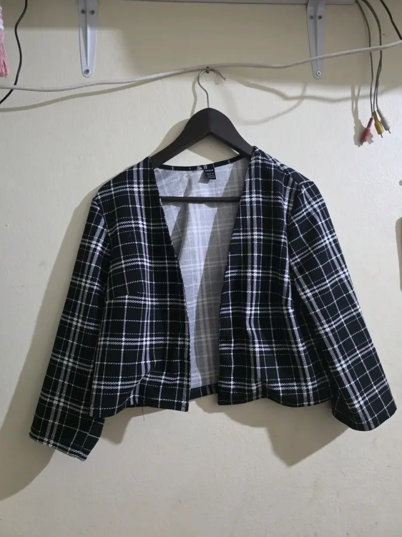 Conjunto de blazer y falda Shein a cuadros