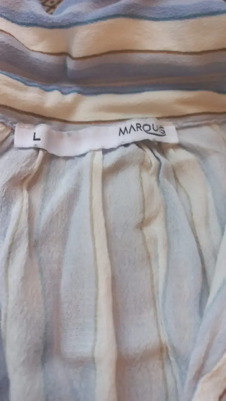 Camisa de rayas azul y blanca Marquis talla L - 2
