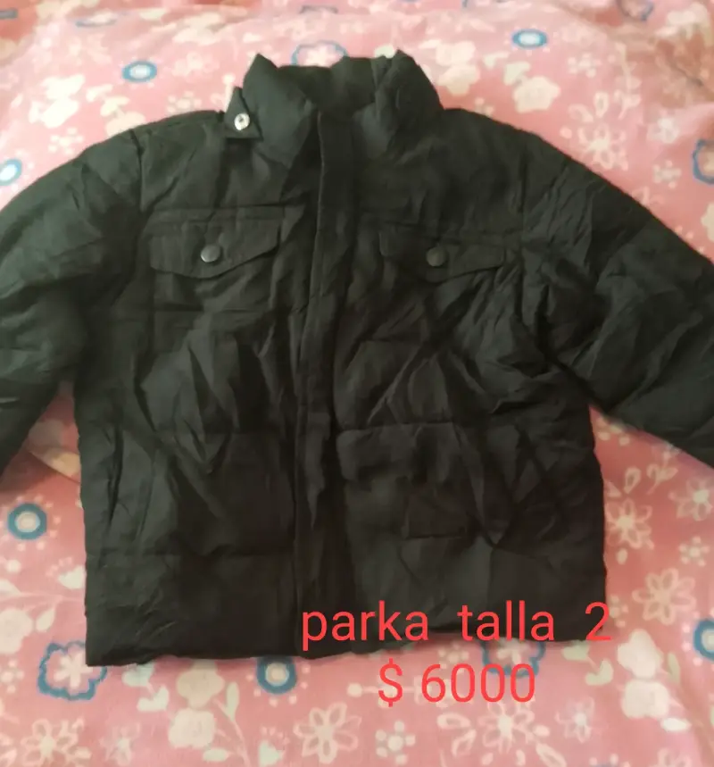 Parka negra para niño talla 2 - 1