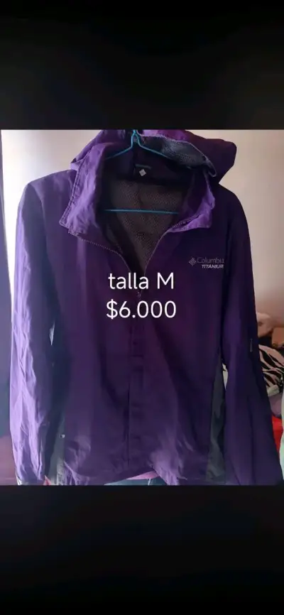 Chaqueta Impermeable Morada Columbia Talla M - miniatura 1