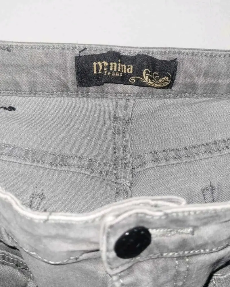 Pantalones cargo grises para mujer - 2