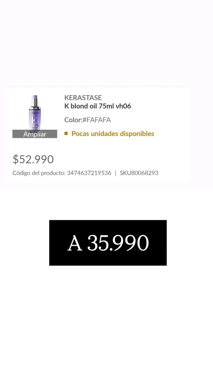 Aceite para cabello rubio Kerastase 75ml