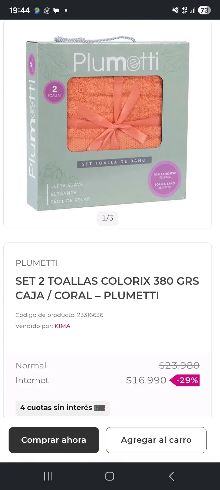 Set de 2 Toallas de Baño Plumetti Colorix - 3