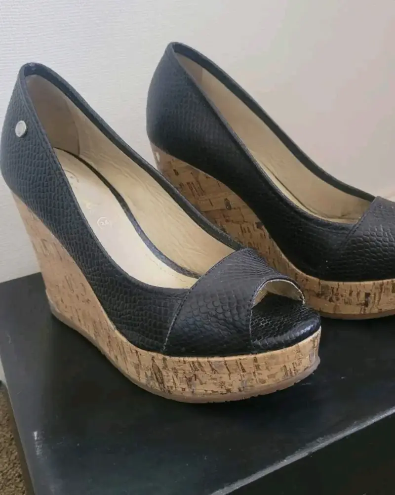 Zapatos de cuña negros Gacel 35 - 1