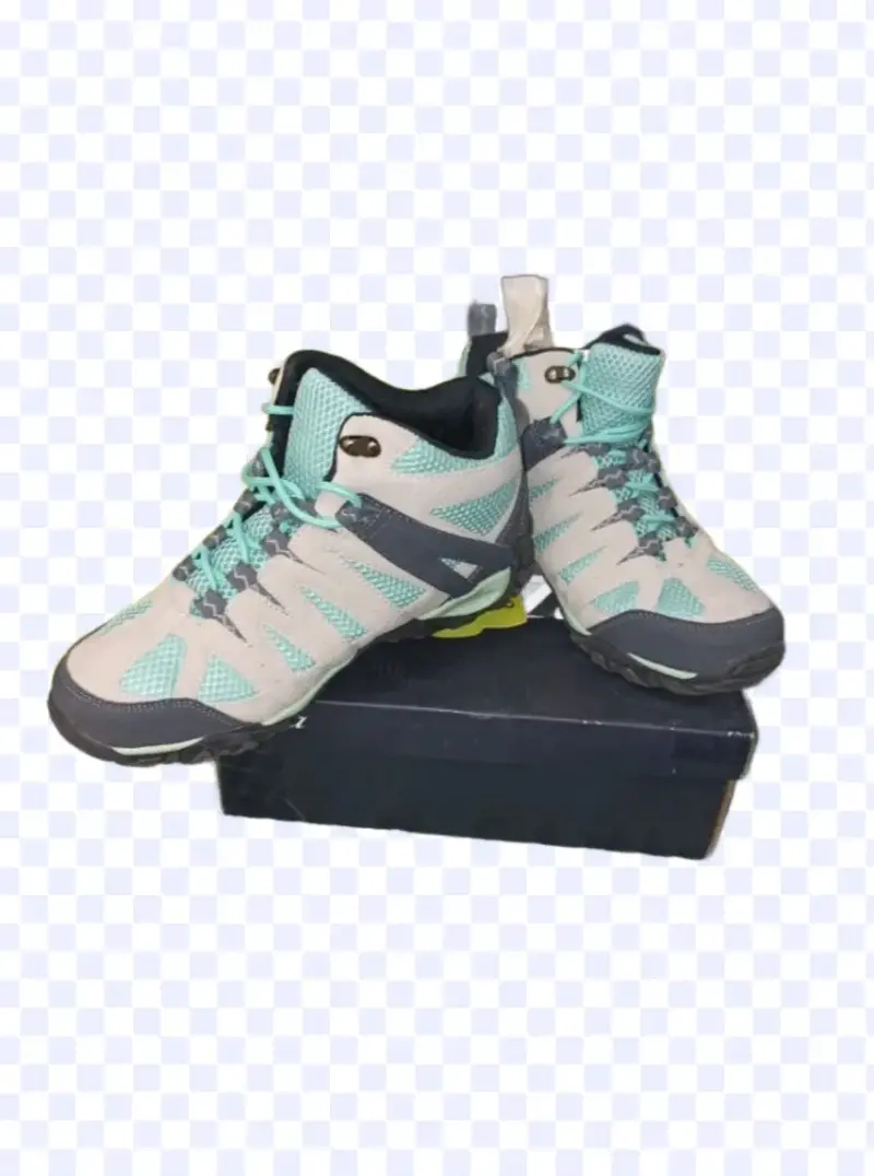 Botines de senderismo para mujer color turquesa - 1