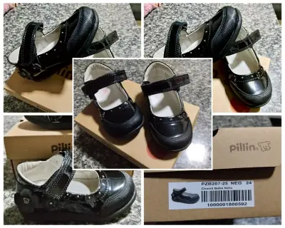 Zapatos de charol negro para niña Pillin - miniatura 1