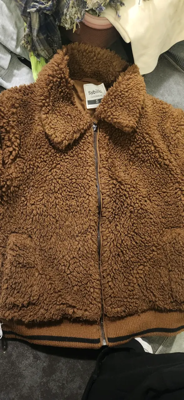 Chaqueta de lana marrón Sybilla para mujer
