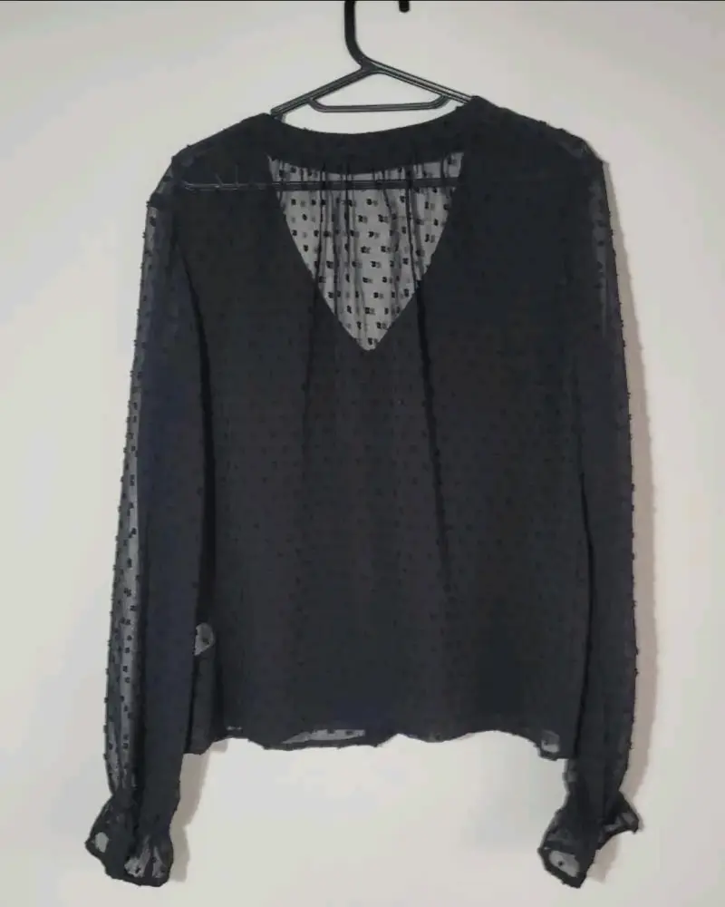 Blusa negra transparente Shein - 1