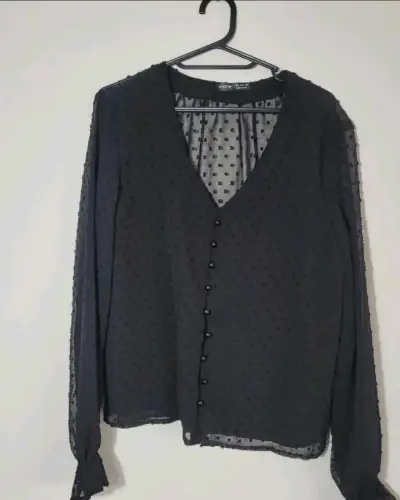 Blusa negra transparente Shein - miniatura 2