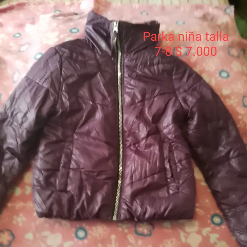 Parka morada para niña talla 7-8 - 1