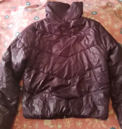 Parka morada para niña talla 7-8 - miniatura 2