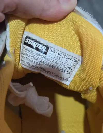 Zapatillas deportivas Starter blancas y amarillas - miniatura 3