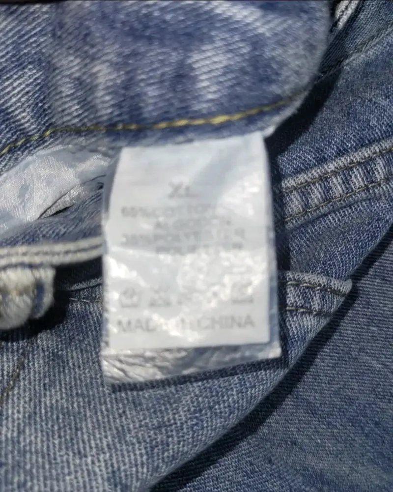 Jeans rasgados de mezclilla azul talla XL - 3