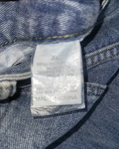 Jeans rasgados de mezclilla azul talla XL - miniatura 3