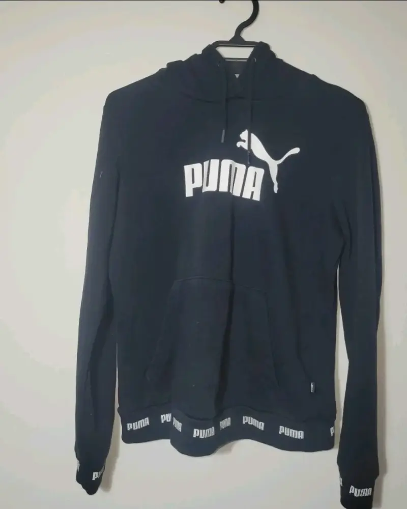 Polerón con capucha Puma negro para hombre - 1