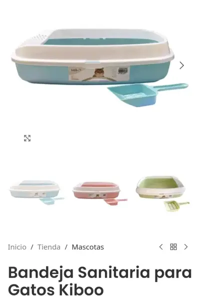 Arenero para gato con palita y rejilla - miniatura 2