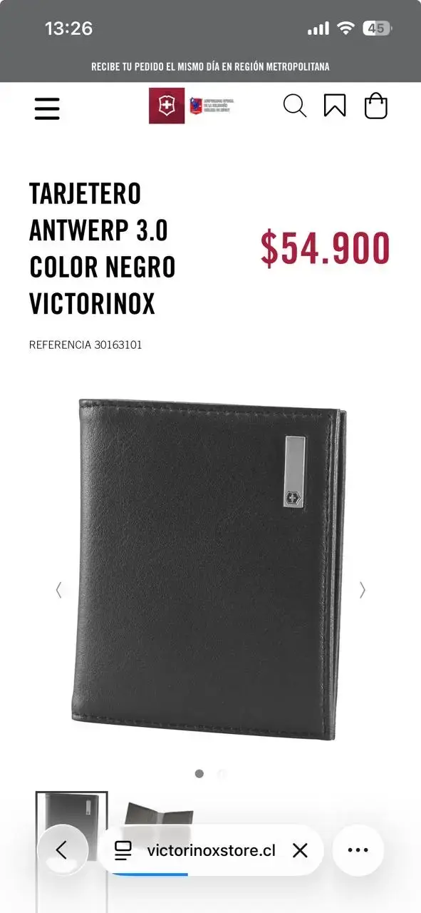 Tarjetero Victorinox Antwerp 3.0 Negro - 1