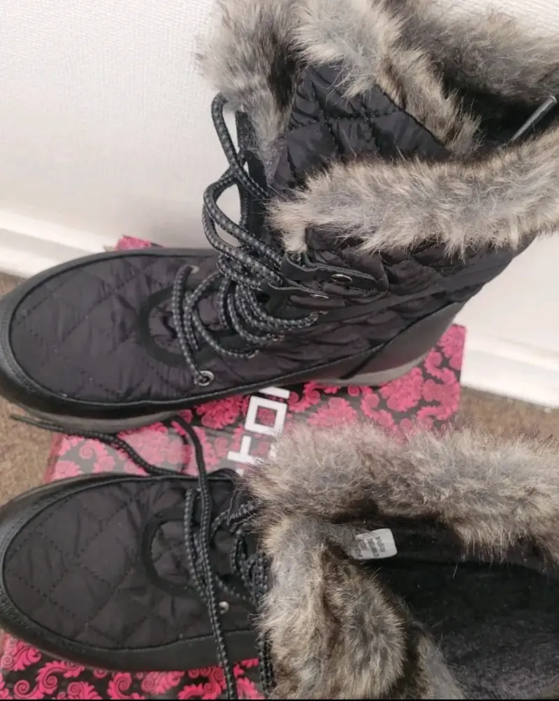 Botas de invierno negras con forro de piel 35 - 4
