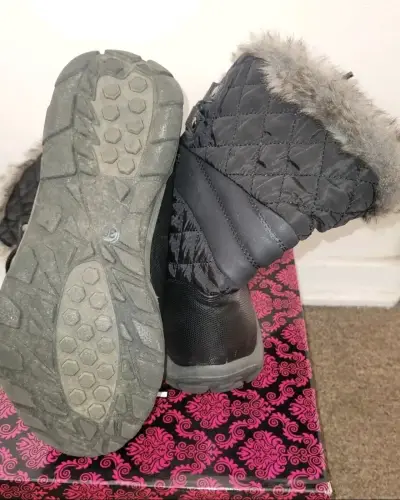 Botas de invierno negras con forro de piel 35 - miniatura 6