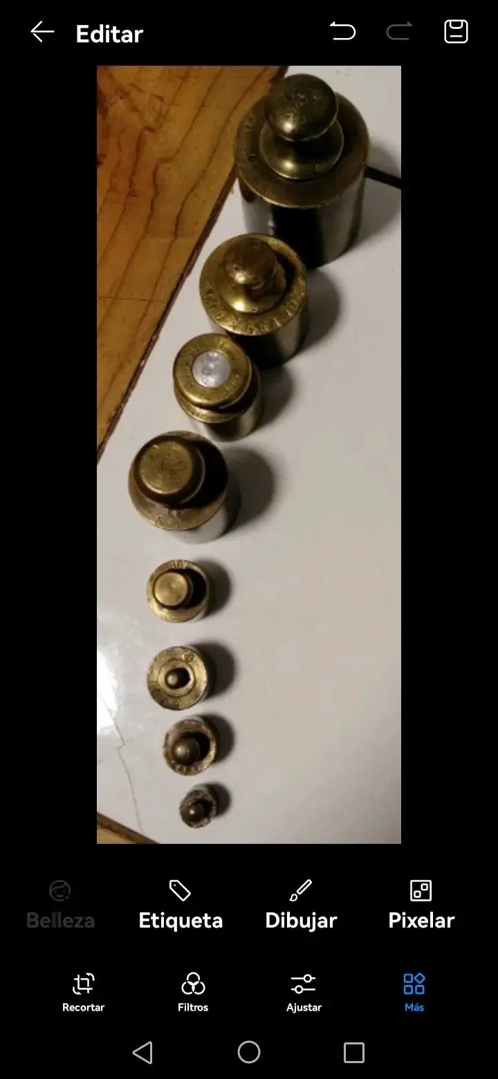 Juego de pesas de bronce para balanza - 2