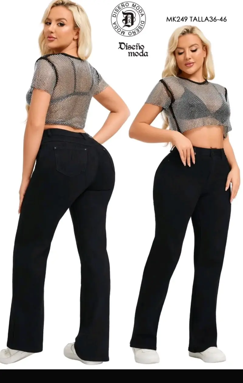 Jeans acampanados para mujer Diseño Moda - 1
