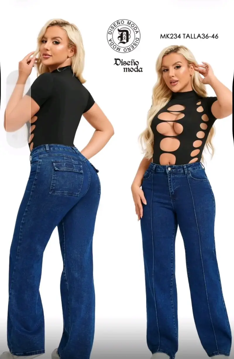 Jeans acampanados para mujer Diseño Moda - 2