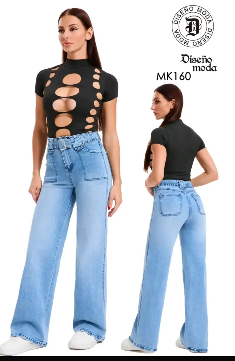 Jeans acampanados para mujer Diseño Moda - 3