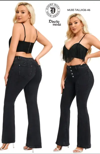Jeans acampanados para mujer Diseño Moda - miniatura 4
