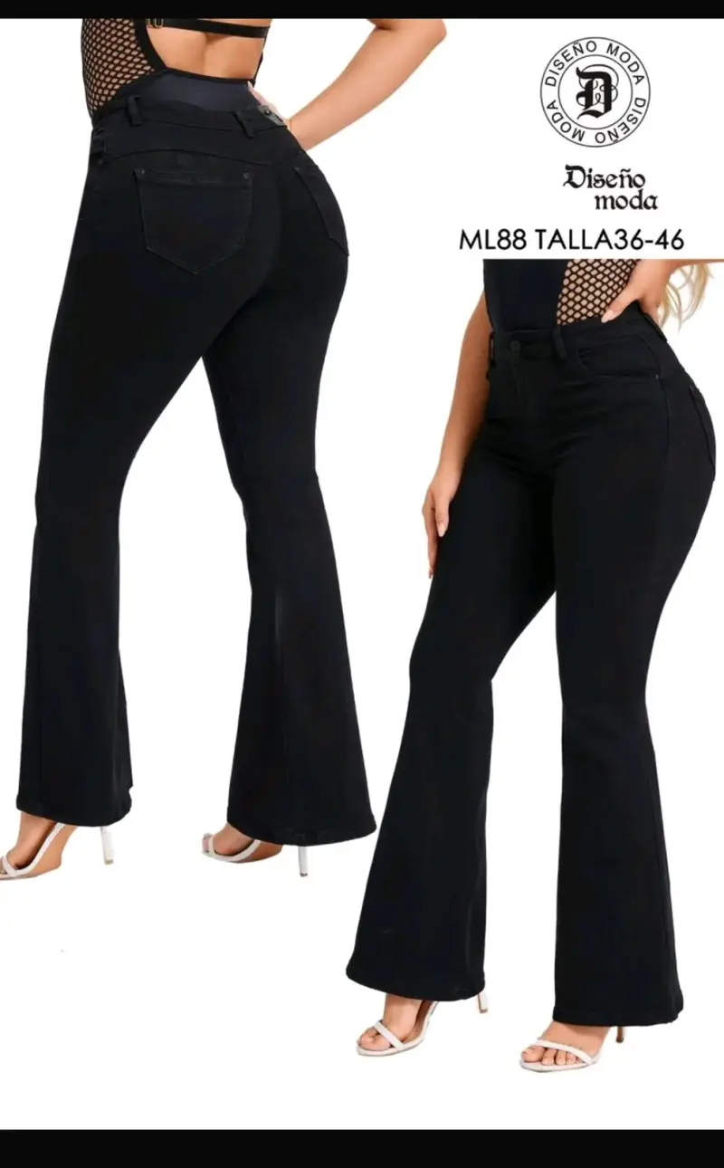 Jeans acampanados para mujer Diseño Moda - 5