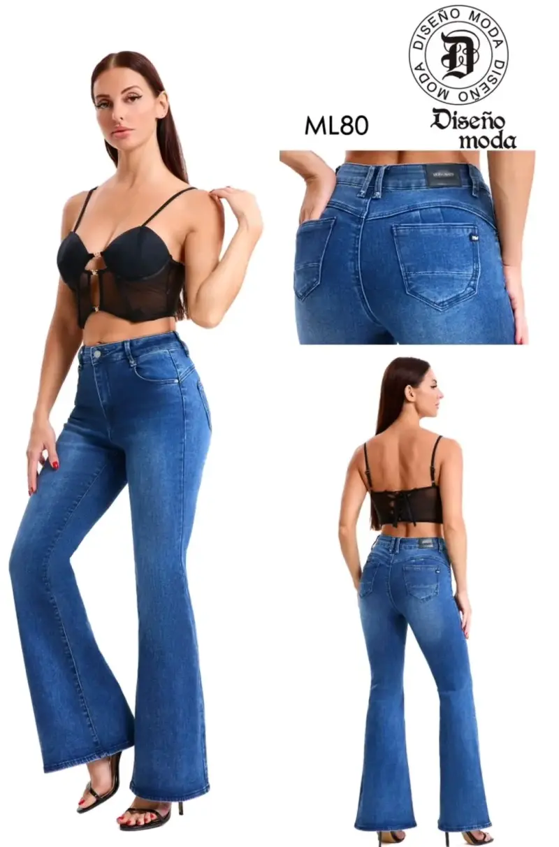 Jeans acampanados para mujer Diseño Moda - 6