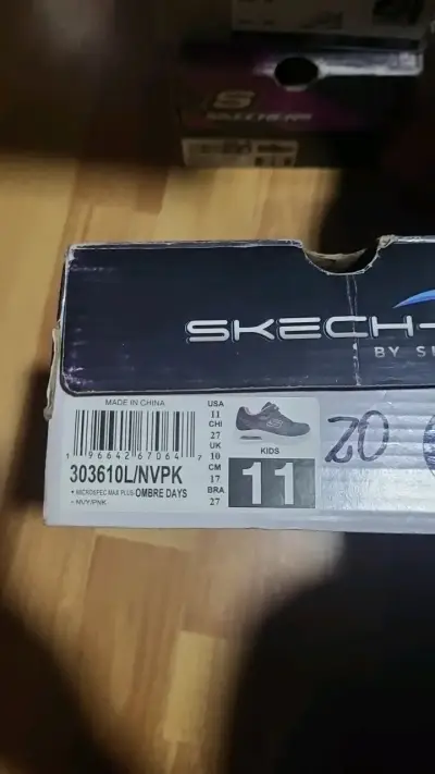 Zapatillas Skechers para niños azul y rosa - miniatura 6