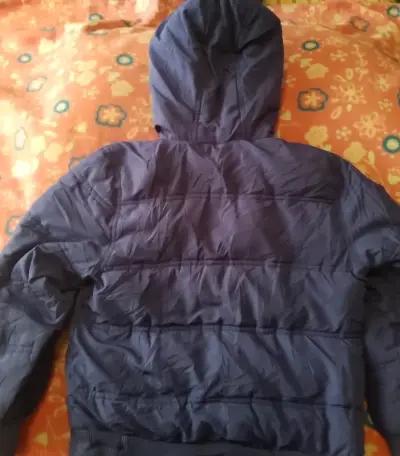 Parka azul para niña talla 7-8 - miniatura 2