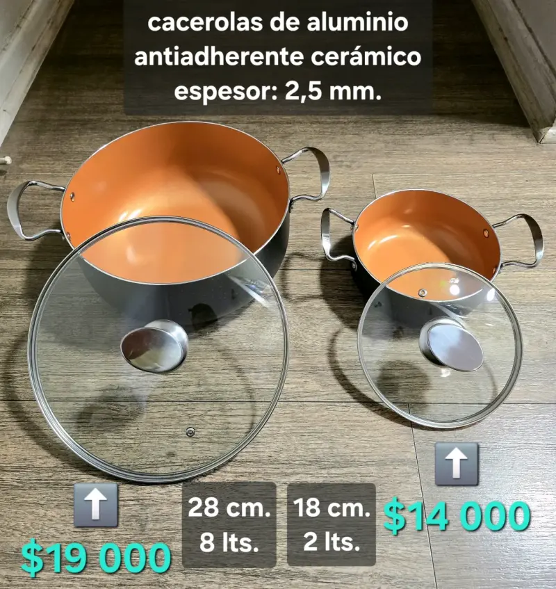 Juego de cacerolas de aluminio antiadherente
