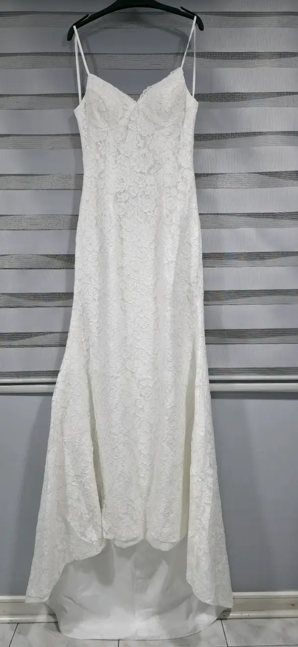 Vestido de Novia Blanco con Encaje y Tul - 2