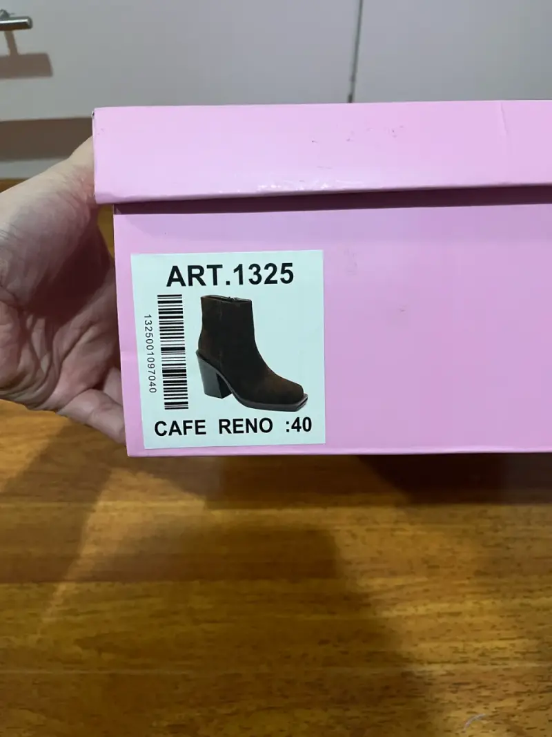 Botines de gamuza marrón con tacón alto - 6
