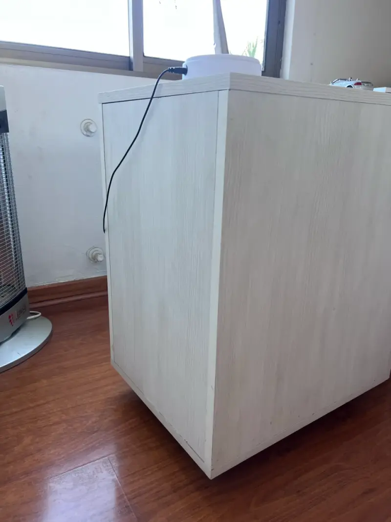 2 Cómodas de melamina Madera Blanca con 3 cajones - 5