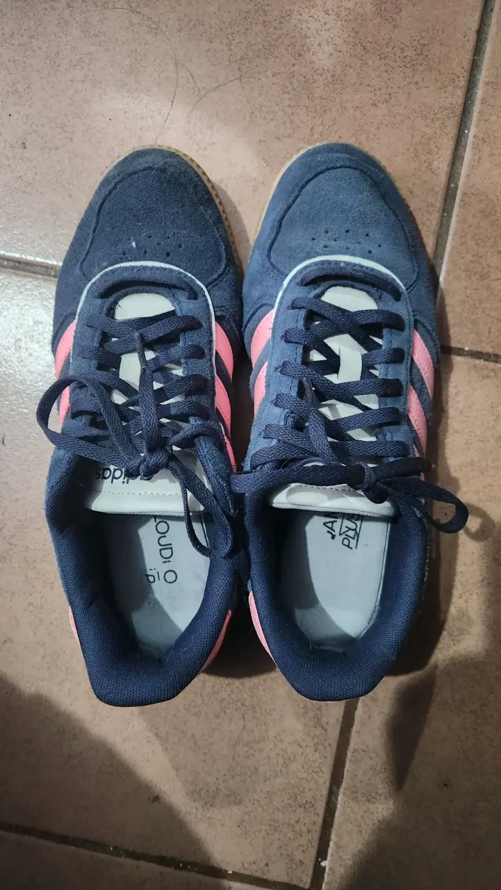 Zapatillas Adidas azul y rosa - 1
