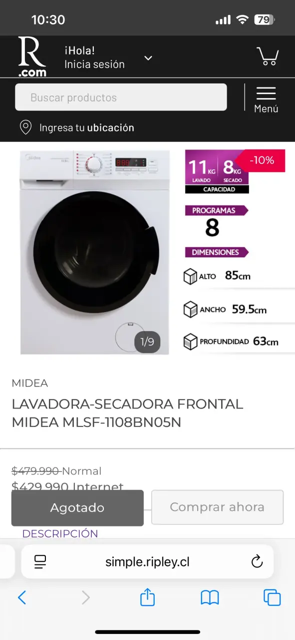 Lavadora-Secadora Midea 11/8kg - 3