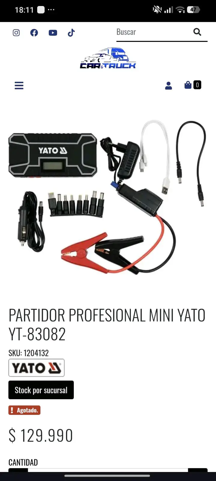 Arrancador de Batería Yato YT-83082 con USB y Linterna - 2
