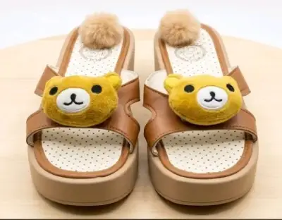 Sandalias rilakkuma kawaii y2k Harajuku osito - miniatura 2